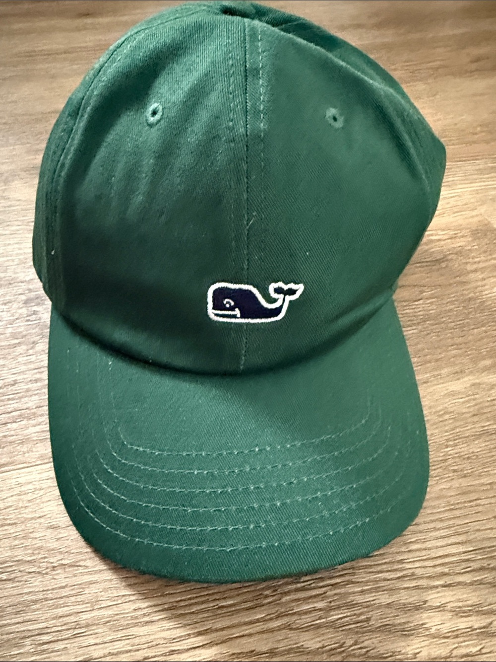 Vineyard Vines Mens Dark Green Baseball Hat with Whale Patch
